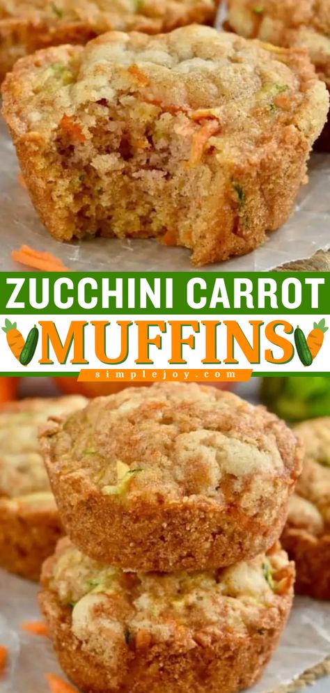 Look forward to an easy zucchini breakfast! Kids and adults will love these Zucchini Carrot Muffins. Not only are these carrot apple zucchini muffins full of healthy ingredients, but they are also moist and delicious. Save this fresh zucchini recipe! Back To School Food Ideas, School Food Ideas, Apple Zucchini Muffins, Carrot Zucchini Muffins, Zucchini Muffin, Carrot Muffin Recipe, Zucchini Carrot, Zucchini Muffin Recipes, Apple Muffin Recipes