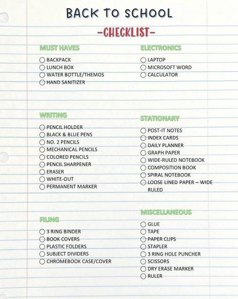 Get your kids ready for the new school year with this checklist of everything they need to do before the first day of class! #backtoschool #schoolsupplies #middleschool https://whispers-in-the-wind.com/back-to-school-bag-essentials-you-didnt-know-you-needed-but-totally-do/?back-to-school-shopping-what-you-need-to-know High School Supplies List Junior, School Supply List Middle School, School Backpack Essentials Middle School, Things To Put In Your Backpack For Middle School, How To Prep For School, Boarding School Checklist, Useful School Supplies, Must Need School Supplies, School Packing List Middle School