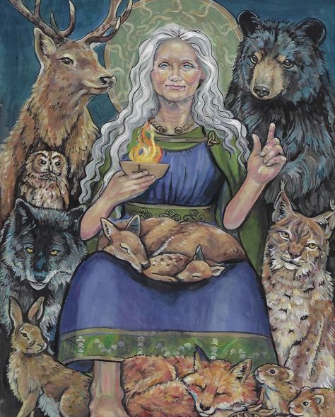 Animals Meaning, Mother Of Nature, Earth Guardian, Sacred Feminine Art, Baba Jaga, Native Artwork, Magia Das Ervas, Animal Guides, Pagan Art