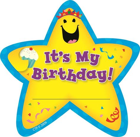 It's My Birthday! Star Badge Anyone else remember wearing this proudly at school on your special day? Stars Classroom, Creative Teaching Press, Student Birthdays, Lakeshore Learning, Badge Template, Teacher Birthday, Star Badge, Star Students, Birthday Star