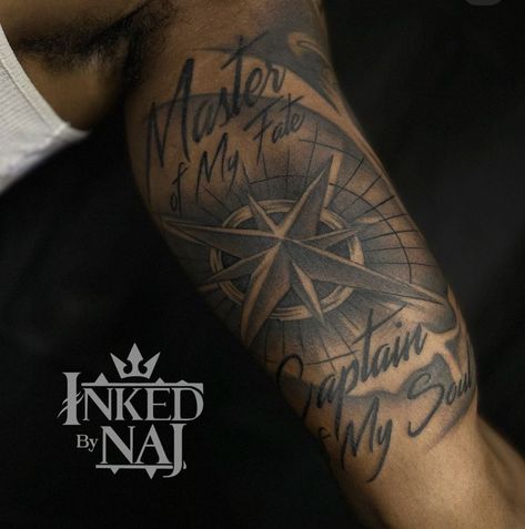 Inside Arm Tattoo Men, Inside Bicep Tattoo Mens, Outer Bicep Tattoos, Upper Arm Tattoos For Guys, Inside Bicep Tattoo, Swag Tattoo, Inside Of Arm Tattoo, Arm Tattoos Black, Arm Tattoos For Guys Forearm