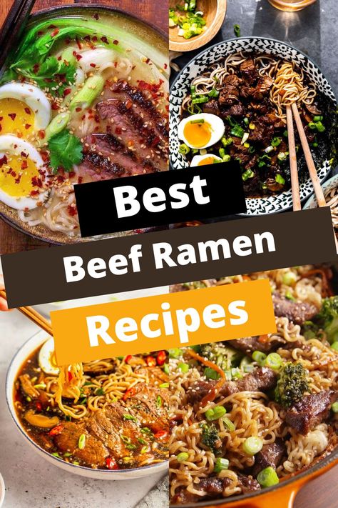 TOP 12 BEEF RAMEN RECIPES FOR FLAVOR Homemade Ramen Beef, Ramen Noodles With Beef, Beef Ramen Recipes Authentic, Flank Steak Ramen, Ramen Noodle Recipes Steak, Steak Ramen Bowl, Beef Ramen Soup Recipes, Beef Top Ramen Recipes, Ramen Ground Beef Recipes