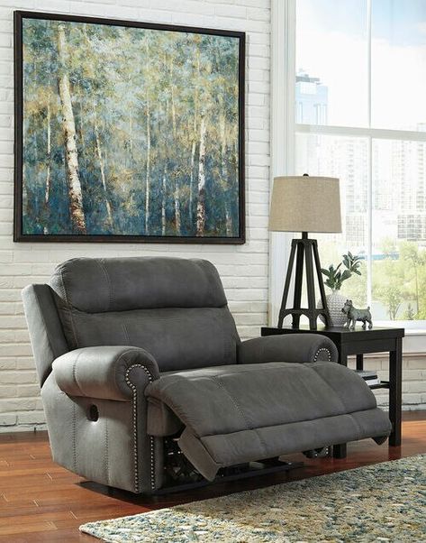 Fall in love with the Austere Gray Zero Wall Recliner by Signature Design by Ashley at Watson's Discount Furniture proudly serving Morgan City, LA and surrounding areas! Austere Gray, Grey Recliner, Oversized Recliner, Man Chair, Oversized Chair, Sofa Loveseat, Loveseat Sofa, Living Room Grey, High Quality Furniture