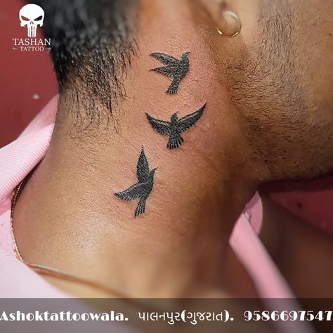 TashanTattoo
AshokTattooWala
S.20. Tirupati plaza
Opp. New bus stand
Near gd modi collage
Palanpur (gujrat)
9586697547
9687533310 Birds Tattoo On Neck, Dove Neck Tattoo, Birds Tattoo Design, Tato Realis, Bird Tattoo Neck, Hairdresser Tattoos, Tattoo Birds, Tattoo On Neck, Bird Tattoos Arm