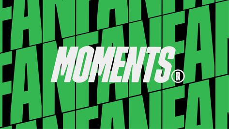 Fan Moments – LAH Inc. Sports Typeface, Sports Graphic Design Inspiration, Twitter Banner Design, Sport Brand Logo, Sport Logo Branding, Fm Logo, Sport Typography, Track Logo, Social Logo