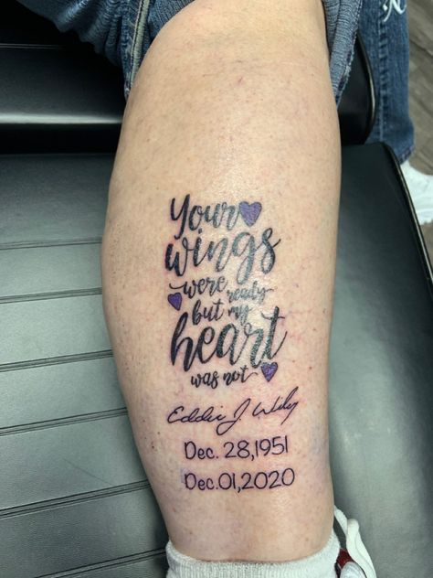 Lost Loved Ones Tattoo, Rip Tattoos, Tattoos For Dad Memorial, Husband Tattoo, Heartbeat Tattoo, Hip Tattoos, Remembrance Tattoos, Mommy Tattoos, Tattoos Women