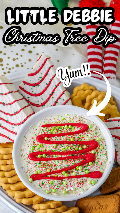 If you’re looking for a fun, festive treat this holiday season, this Little Debbie Christmas Tree Dip is a must-try! Combining the nostalgia of the beloved Little Debbie Christmas Tree Cakes with creamy whipped topping and a hint of vanilla, this dessert dip is guaranteed to be a hit at your next holiday gathering. Little Debbie Christmas Dip, Little Debbie Christmas Tree Dip, Christmas Dessert Dip Recipes, Christmas Tree Dip Little Debbie, Little Debbie Christmas Tree Cake Dip, Who Pudding, Christmas Tree Cake Dip, Christmas Tree Dip, Christmas Dips