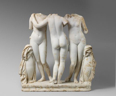 Marble Statue Group of the Three Graces | Roman | Imperial | The Met The Three Graces, Roman Statue, Greek Statues, Roman Sculpture, Greek Sculpture, Three Graces, Johannes Vermeer, Roman Art, Marble Statues