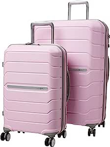 Amazon.com | Samsonite Freeform Hardside Expandable Luggage with Spinners | Pink Rose  | 2PC SET (Carry-on/Large) | Carry-Ons Pink Luggage, Samsonite Luggage, Amazon Prime Day Deals, Carry On Size, Hardside Luggage, Best Luggage, Luggage Covers, Spinner Luggage, Luggage Straps