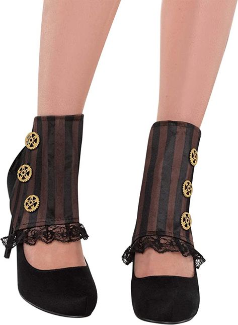 Steampunk Costume Women, Steampunk Spats, Spats Shoes, Beaded Gloves, Beauty And The Beast Costume, Steampunk Boots, Box Costumes, Party Expert, Steampunk Accessories