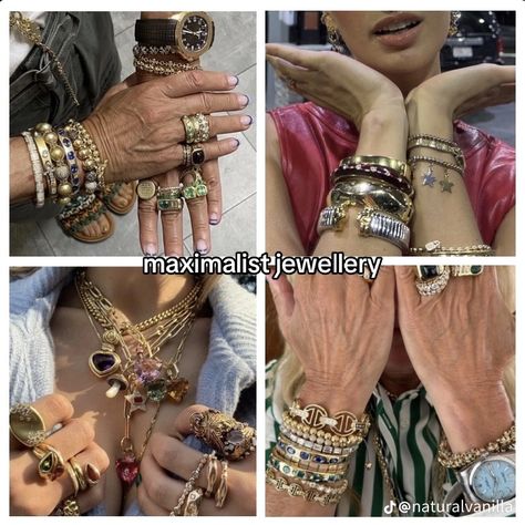 Acssesories Trend 2024, Maximalism Accessories, Ahs Jewelry, Jewelry Maximalist, Making Beaded Jewelry, Chunk Jewelry, Maximalist Jewelry, Chunky Gold Jewelry, Dope Jewelry Accessories