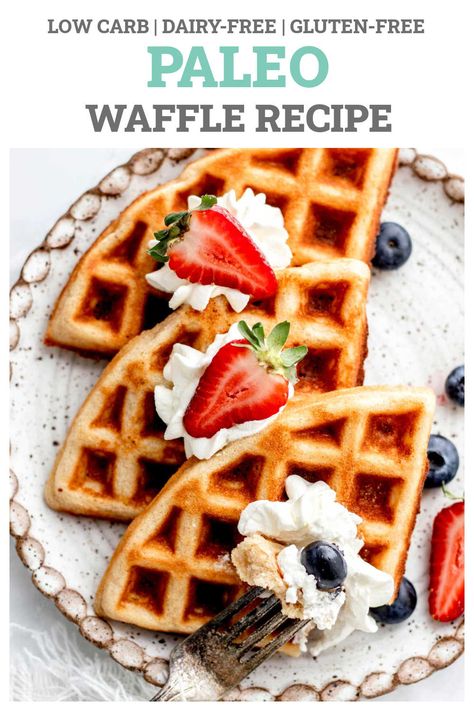 Crispy on the outside yet tender and fluffy on the inside, this paleo waffle recipe makes the best waffles! They have a similar texture to Belgian waffles, but are made without any dairy or refined grains. These delicious almond flour waffles will be your new go-to! Paleo Waffle Recipe, The Best Waffles, Almond Flour Waffles, Best Waffles, Best Waffle Recipe, Waffle Recipe Healthy, Paleo Waffles, Low Carb Quiche, Oatmeal With Fruit