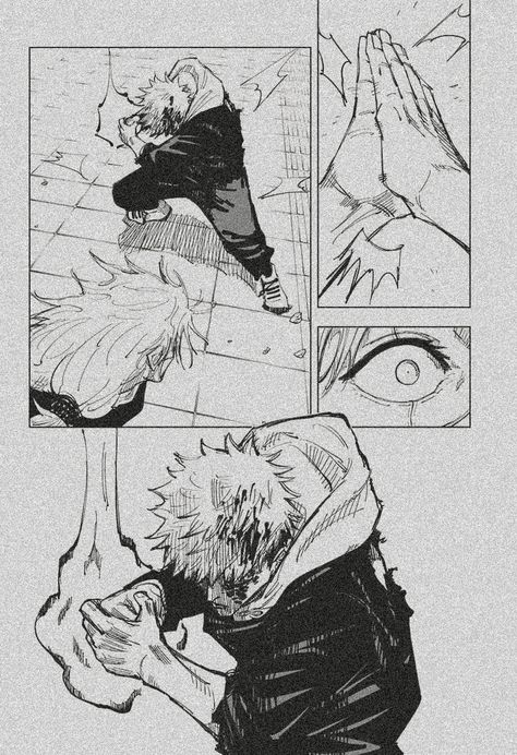 Manga Panel Wallpaper, Jujutsu Kaisen Yuji Itadori, Jujutsu Kaisen Yuji, Old School Aesthetic, Panel Wallpaper, Jujutsu Kaisen Manga, Manga Tattoo, Yuji Itadori, Comic Drawing