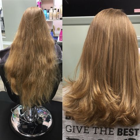 Long layers  Before and after Hair Layers Before And After, Long Layers Before And After, Layered Hair Before And After, Before And After Layers, Long Layers, Stylish Hair, Layered Hair, Hair Cuts, Long Hair Styles