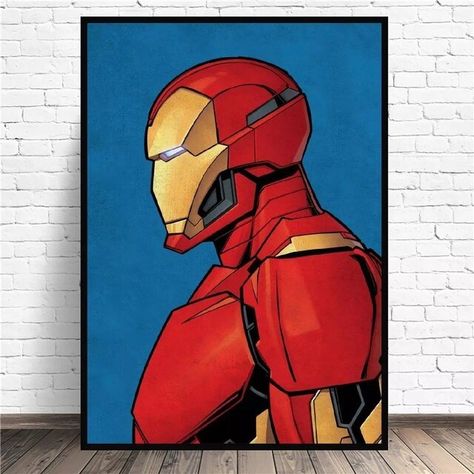 Ironman+Avengers+Marvel+Super+Hero+Picture+Painting+Poster+Print+Wall+Art+Picture+Decoration Iron Man Painting, Avengers Painting, Spiderman Mcu, Iron Man Drawing, Marvel Canvas, Iron Man Poster, Marvel Art Drawings, Avengers Drawings, Marvel Paintings