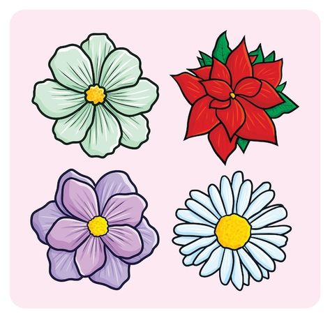 Ideas Cartas, Flower Sketches, Kids Projects, Stained Glass Art, Drawing Base, Cartoon Style, Floral Motifs, Vector Photo, Projects For Kids