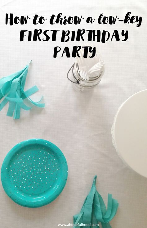 If you want a small, low-key party to have time to hang out with your family/friends, here's what you do....and, spoiler alert! We only spent $40! 1st Birthday Party At Home Ideas, First Birthday Small Party Ideas, 1st Birthday Small Party Ideas, Lowkey First Birthday, Simple One Year Birthday Decor, Minimalist One Year Old Birthday Party, Low Key First Birthday, Small One Year Old Birthday Party, 1st Birthday Party Ideas Simple