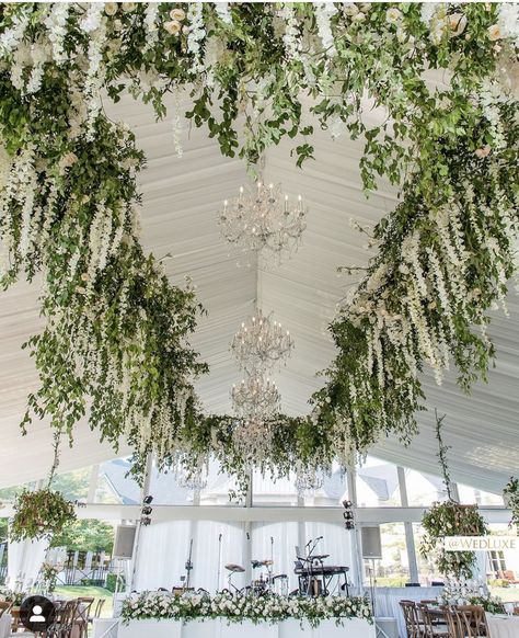 Vineyard Wedding Theme, Flower Ceiling, Wedding Ceiling, Luxury Weddings Reception, Flower Installation, Wedding Event Design, Wedding Tent, Outdoor Wedding Decorations, Salou