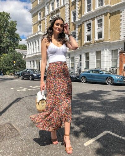 Spring Skirt Outfits, Midi Skirt Outfit, Long Skirt Outfits, Chique Outfits, Spring Skirts, Outfit Trends, Mode Inspo, Inspired Outfits, Mode Inspiration