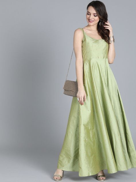 #Fashion in style #Women Outfit #fashion outfit #Myntra outfit Sage Green Anarkali, Green Anarkali Dress, Party Wear Dresses Western, Indian Party Wear Dresses, Vogue Women, Dresses Western, Silk Anarkali, Indian Party Wear, Long Dress Design