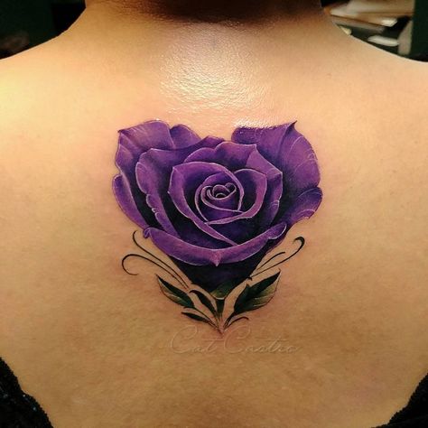 Cat Castro Tattoos 🌙 (@the_cccat) on Instagram: “💜 Beautiful flowers for beautiful women :) . . . #rose #rosetattoo #purplerose #heart #heartrose…” Heart Shaped Rose Tattoo, Best Cover Up Tattoos For Women, Cover Up Tattoo Designs For Women, Purple Rose Tattoo, Flower Mandala Tattoo, Cover Ups Tattoo, Purple Heart Tattoos, Colorful Rose Tattoos, Rose Tattoo Cover Up