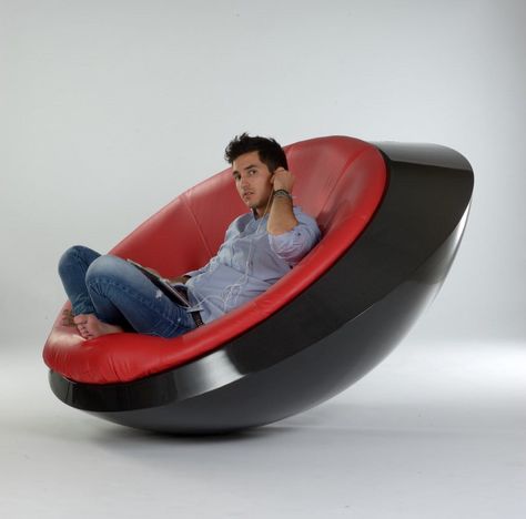 Futuristic Lounge, Flying Saucers, Outdoor Bean Bag, Flying Saucer, Funky Furniture, Out Of This World, Bean Bag, Rocking Chair, This World