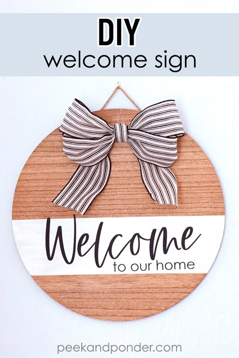 How to make a welcome sign for your home. Printable step-by-step instructions and supply list. Diy Welcome Sign, Project Printable, Break The Rules, Supply List, Travel Home, Amazing Diy, Crafty Projects, Food Travel, Diy Food