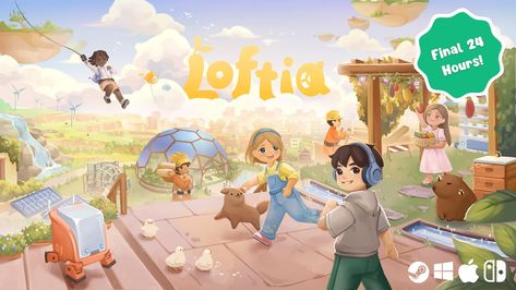 Loftia - a cozy online game set in a warm, solarpunk world by Qloud Games — Kickstarter Interesting Games, Farming Life, Game Aesthetic, Relaxing Game, Animals Crossing, Kawaii Games, Nintendo Switch Games, Cute Games, Online Game