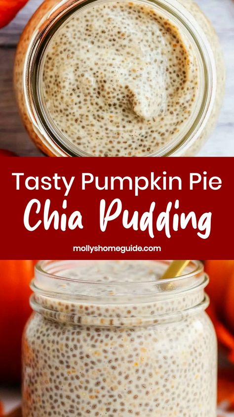 Indulge in the taste of fall with this delicious pumpkin pie chia pudding recipe. The perfect blend of creamy pumpkin goodness and nutritious chia seeds makes for a satisfying treat any time of day. This easy-to-make dish is not only tasty but also packed with fiber, antioxidants, and omega-3 fatty acids. Whether you enjoy it for breakfast, as a snack, or for dessert, this pumpkin pie chia pudding is sure to be a new favorite in your kitchen. Pumpkin Gelatin Recipes, Pumpkin Pie Chia Seed Pudding, Pumpkin Chia Seed Pudding, Pumpkin Pie Chia Pudding, Chia Pudding Recipes Healthy, Chia Pudding Recipe, Gelatin Recipes, Easy Pumpkin Pie, Chia Pudding Recipes