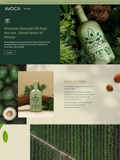 One Page Love - One Page Website Inspiration and Templates One Page Product Website, Avocado Benefits, One Page Website, Website Inspiration, First Page, Organic Beauty, All Natural, Ui Design, Website Design