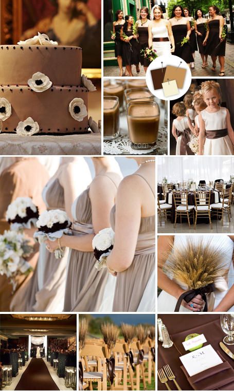 Chocolate + Mocha + Cream | Vintage Wedding Color Palettes We Love | https://www.theknot.com/content/vintage-wedding-color-palettes-we-love Cream Wedding Colors, Wheat Bouquet, Vintage Wedding Colors, Choosing Wedding Colors, Mocha Cream, Cream Palette, Rustic Wedding Colors, Wedding Color Palettes, Romantic Theme Wedding