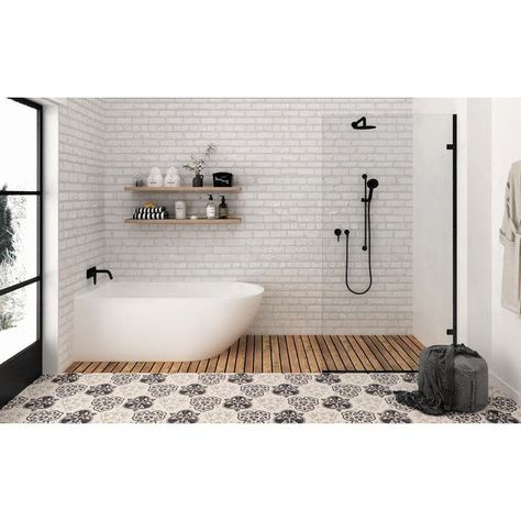 Vizzini Duo Freestanding Back TO Wall Corner/Shower Bath - Matte White 1500mm (L) x 735mm (W) x 570mm (H) | Renovation Kingdom Freestanding Bath With Shower, Small Bathroom Layout, Standing Shower, Shower Over Bath, Wall Corner, Compact Bathroom, Standing Bath, Upstairs Bathrooms, Corner Shower