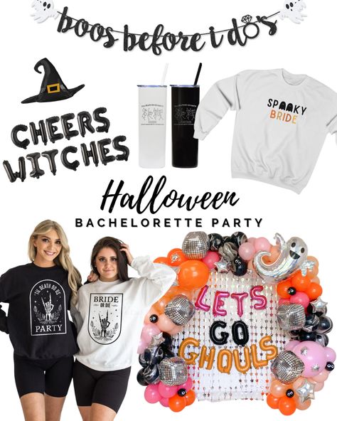 Bride Witch Bachelorette, Bachelorette Party Ideas October, Boochelorette Party Ideas, Boo Bachelorette Party, Disney Halloween Bachelorette, Salem Mass Bachelorette Party, She Found Her Boo Bachelorette, Last Boo Before I Do, Halloween Hen Do