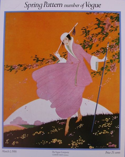 Vintage Vogue Magazine Cover- March 1916 Magazine Cover - Spring Pattern Vogue Covers Art, Vintage Vogue Magazine, Vogue Illustrations, Vogue Magazine Cover, Vintage Vogue Covers, Vogue Magazine Covers, Art Deco Illustration, Fashion Illustration Vintage, Deco Poster