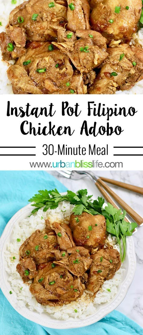 Chicken Recipes Filipino, Chicken Adobo Recipe, Filipino Chicken Adobo, Recipe Instant Pot, Chicken Adobo, Adobo Recipe, Adobo Chicken, Instant Pot Dinner Recipes, Easy Instant Pot Recipes