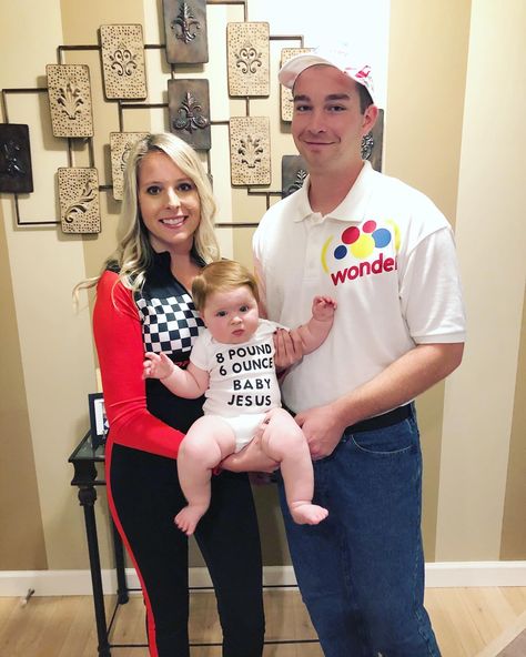 Talladega Nights Family Costume, Couple With Toddler Halloween Costumes, Couples With Baby Halloween Costumes, Halloween Costume Family With Baby, Family Of 3 Halloween Costumes Newborn, Interracial Family Halloween Costumes, Family Halloween Costumes With Infant, Halloween Costumes Couple With Baby, Couples Costume With Baby