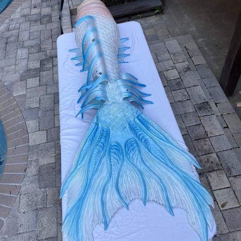 Mermaid Visuals, Mermaid Shifting, Finfolk Mermaid Tails, Mermaid Tail Aesthetic, Arctic Mermaid, White Mermaid Tail, Siren Tail, Felt Mermaid, Merman Tails