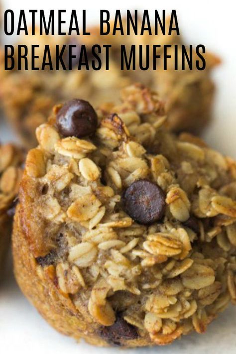 Banana Breakfast Muffins, Oatmeal Breakfast Muffins, Oatmeal Cupcakes, Oatmeal Banana, Dessert Healthy, Perfect Healthy Breakfast, Six Sisters Stuff, Six Sisters, Banana Breakfast