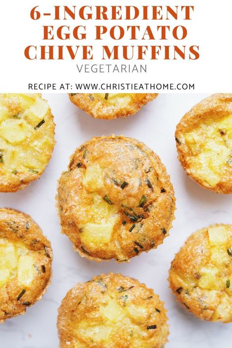 A delicious easy Egg Potato Muffin that only requires 6-ingredients to make! This recipe is vegetarian and is perfect for breakfast, brunch, meal-prep or for on-the-go! Oven Breakfast Potatoes, Potato Muffins Recipe, Veggie Egg Muffins, Frittata Recipes Breakfast, Potato And Egg Breakfast, Vegetarian Breakfast Casserole, Baked Muffins, Delicious Healthy Breakfast Recipes, Eggs Potatoes