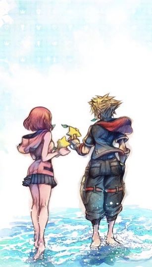 Kingdom hearts 3 Sora and Kairi Kingdom Hearts, Two People, Pokemon, Tumblr, Water, Anime, Pokémon