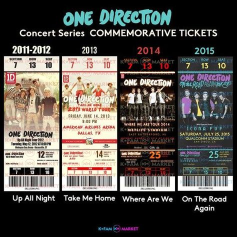 Imagines One Direction, One Direction Tickets, Wallpaper One Direction, One Direction Fotos, Four One Direction, Where We Are Tour, One Direction Outfits, One Direction Shirts, Concert Ticket