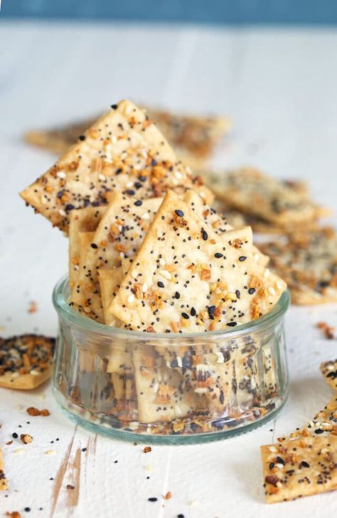 Everything Sourdough Crackers - The Suburban Soapbox Everything Sourdough, Lavash Flatbread, Sourdough Discard Crackers, Discard Crackers, Sourdough Crackers, Dough Starter, Sourdough Starter Discard Recipe, Homemade Sourdough Bread, Homemade Crackers