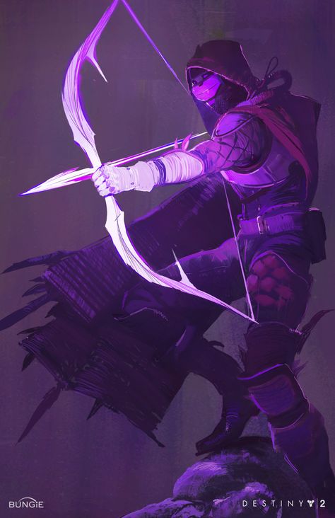 ArtStation - Destiny 2 - Void Character Illustrations, Ryan DeMita Void Character, Sci Fi World Building, Circle Of Stars Druid, Destiny 2 Hunter, Destiny 2 Fashion, Stars Druid, Hunter Wallpaper, Sci Fi World, Destiny Art