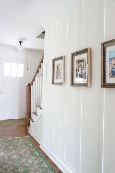 Board And Batten Hallway, Hallway Makeover, Renovation Tips, Board And Batten Wall, Shaker Style Doors, Flat Paint, Update Your Home, Wall Trim, Character Home