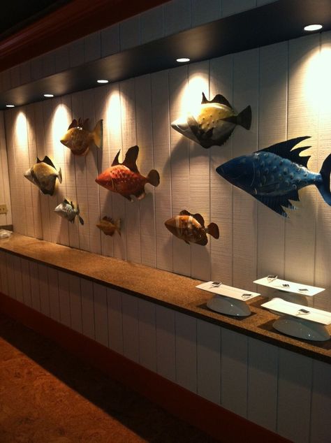 School of Fish by Iron Fish Art - Handmade Metal Sculptures - Coastal Decor Safari Interior Design, Fish Sculptures, Fish Statue, Daufuskie Island, Metal Fish Wall Art, Fish Gallery, Fish Decor, School Of Fish, Metal Sculptures