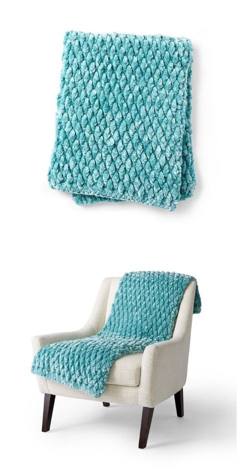 Crochet Blanket Pattern With Bulky Yarn, Crochet Big Chunky Blanket, Chenille Crochet Blanket Patterns Free, Chunky Chenille Crochet Blanket Pattern, Crochet Blanket Large Yarn, Crochet Throw Pattern Free Chunky Yarn, Crochet Chunky Afghan, Bernat Blanket Yarn Patterns Crochet Chunky Free, Bulky Yarn Afghan Patterns Crochet