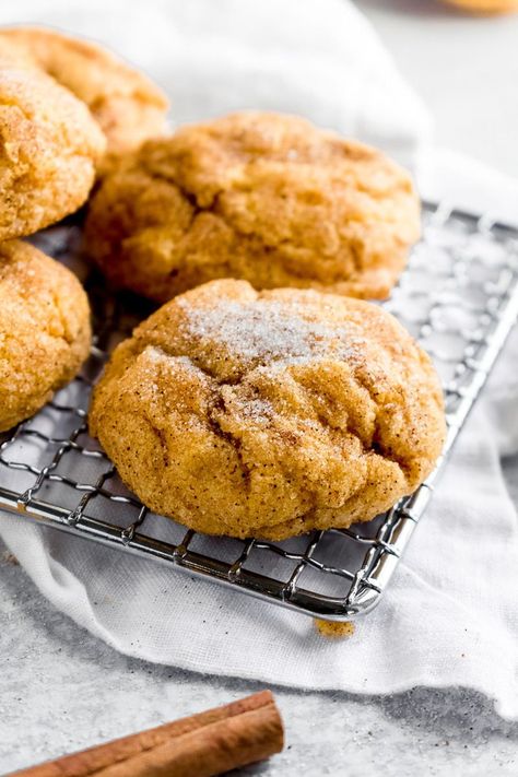 Brown Butter Pumpkin Cookies, Maple Dessert Recipes, High Altitude Chocolate Chip Cookies, Pumpkin Snickerdoodle Cookie Recipe, Pumpkin Snickerdoodle Cookies, Unique Recipes Desserts, Thanksgiving Desserts Pumpkin, Thanksgiving Pie Recipes, Savory Pumpkin