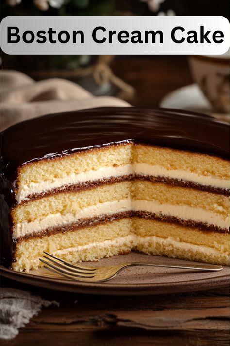 A Brief HistoryThe Boston Cream Cake traces its origins back to the late 19th century in Boston, Massachusetts. Inspired by the concept of custard-filled pies and cakes, it soon became a signature dessert of the region. Interestingly, it is often referred to as Boston Cream Pie.
#bostoncake
#bostoncreamcake
#cake Recipe For Boston Cream Cake, Homemade Boston Cream Cake, Smith Island Cake Recipe, Boston Cream Cake Recipe, Recipes With Ditalini Pasta, Boston Cream Pie Cake, Smith Island Cake, Boston Cream Cake, Cake At Home