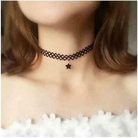 Choker Tattoo, Tattoo Necklace, Tattoo Choker Necklace, Necklace Tattoo, Star Choker, Lace Choker Necklace, Tattoo Choker, Leather Choker Necklace, Lace Choker