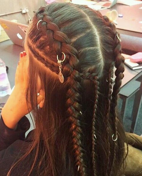 Trendy Hair Braids, Rave Hair, Viking Hair, Hippie Hair, Hair Stylies, Penteado Cabelo Curto, Trendy Hair, Hair Braids, Hair Stylist Life